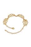 Mnsh_Gold Plated Wavy Curved Choker_Online_at_Aza_Fashions