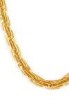Mnsh_Gold Plated Multi-chain Link Necklace_Online_at_Aza_Fashions