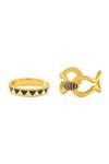 Buy Mnsh Gold Plated Embroidery Enamelled Stacked Rings Set Online at Aza Fashions Buy_Mnsh_Gold Plated Embroidery Enamelled Stacked Rings Set _Online_at_Aza_Fashions