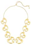 Shop Mnsh Gold Plated Textured Coral Wave Choker at Aza Fashions Shop_Mnsh_Gold Plated Textured Coral Wave Choker _at_Aza_Fashions