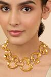 Buy Mnsh Gold Plated Textured Coral Wave Choker at Aza Fashions Buy_Mnsh_Gold Plated Textured Coral Wave Choker _at_Aza_Fashions