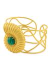 Mnsh Gold Plated Beads Seashell Motif Stone Studded Cuff Online at Aza Fashions Mnsh_Gold Plated Beads Seashell Motif Stone Studded Cuff _Online_at_Aza_Fashions