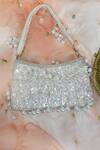 Buy_Soho Boho Studio By Aarti Thakur_White Pearls, Sequins Designer Handbag_at_Aza_Fashions