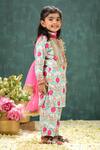 Buy_PNK Isha Arora (Pink)_Blue Polyester, Cotton Mirrors, Embroidery Floral Gota Kurta Set _Online_at_Aza_Fashions