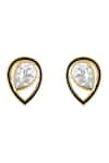 Isharya Gold Plated Crystals Embellished Tear Drop Studs Online at Aza Fashions Isharya_Gold Plated Crystals Embellished Tear Drop Studs _Online_at_Aza_Fashions