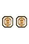Shop Isharya Gold Plated Crystals Cutwork Stud Earrings at Aza Fashions Shop_Isharya_Gold Plated Crystals Cutwork Stud Earrings _at_Aza_Fashions