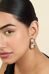 Shop Isharya Gold Plated Crystals Embellished Danglers Online at Aza Fashions Shop_Isharya_Gold Plated Crystals Embellished Danglers _Online_at_Aza_Fashions