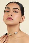 Buy Isharya Gold Plated Crystals Embellished Choker at Aza Fashions Buy_Isharya_Gold Plated Crystals Embellished Choker_at_Aza_Fashions