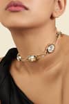 Shop Isharya Gold Plated Crystals Embellished Choker Online at Aza Fashions Shop_Isharya_Gold Plated Crystals Embellished Choker_Online_at_Aza_Fashions