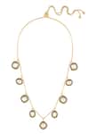 Shop_Isharya_Gold Plated Crystals Embellished Necklace _at_Aza_Fashions