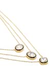 Isharya_Gold Plated Crystals Embellished Layered Pendant Necklace _Online_at_Aza_Fashions