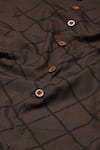 Buy_Abraham And Thakore_Brown Pure Cotton Trellis Pattern Block Print Shirt 