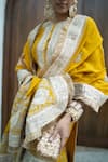 Shop_Sheetal Batra_Yellow Silk Chanderi Kashmiri Tilla Round Raina Embroidered Kurta Sharara Set _Online_at_Aza_Fashions