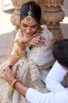 Buy_Sheetal Batra_Ivory Silk Organza Kiran Dori Plunge V Neck Embroidered Lehenga Set _Online_at_Aza_Fashions