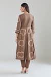 Shop Naintara Bajaj Brown Pure Cotton Lace V Neck Tie-dye Pattern Anarkali Set at Aza Fashions Shop_Naintara Bajaj_Brown Pure Cotton Lace V Neck Tie-dye Pattern Anarkali Set _at_Aza_Fashions