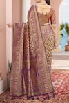 Shop Naintara Bajaj Purple Silk, Brocade Embroidery, Tassels Abstract Woven Pattern Saree And Blouse at Aza Fashions Shop_Naintara Bajaj_Purple Silk, Brocade Embroidery, Tassels Abstract Woven Pattern Saree And Blouse _at_Aza_Fashions