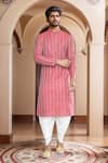 Buy Arihant Rai Sinha Red Brocade, Silk Woven Band Collar Kurta And Patiala Set at Aza Fashions Buy_Arihant Rai Sinha_Red Brocade, Silk Woven Band Collar Kurta And Patiala Set_at_Aza_Fashions