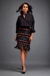 Buy Deepika Arora Black Polyester Applique Geometric Embroidered Skirt Online at Aza Fashions Buy_Deepika Arora_Black Polyester Applique Geometric Embroidered Skirt _Online_at_Aza_Fashions