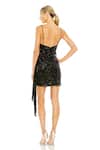 Shop_Mac Duggal_Black Polyester Sequins Cowl Neck Dress _at_Aza_Fashions