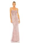 Buy_Mac Duggal_Pink Polyester Sequin Off Shoulder Embellished Gown _at_Aza_Fashions