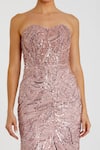 Mac Duggal_Pink Polyester Sequin Off Shoulder Embellished Gown _Online_at_Aza_Fashions