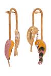Trupti Mohta_Gold Plated Enamelled Soaring Affection Parakeet Earrings _Online_at_Aza_Fashions
