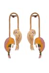 Buy_Trupti Mohta_Gold Plated Enamelled Soaring Affection Parakeet Earrings _Online_at_Aza_Fashions