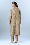Shop_Anamika Khanna_Beige Printed Abstract Round Geometric Kurta Set _at_Aza_Fashions