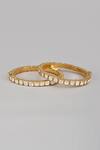 Shop_Karisa Designs_White Moissanite Polki Akina Embellished Bangles-Set of 2 _at_Aza_Fashions