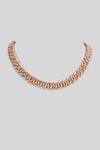 Shop_Karisa Designs_Rose Gold Interlinked Chain Link Necklace _at_Aza_Fashions
