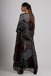 Shop_Rajat K Tangri_Black Georgette Embroidered Sequin Cape Open Sharara Set _at_Aza_Fashions