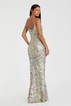 Shop_Mac Duggal_Multi Color Polyester Floral Paillette Scoop Neck Embellished Mesh Gown _at_Aza_Fashions