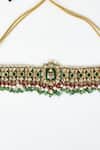 Vivinia By Vidhi Mehra_Gold Plated Kundan, Beads Saadgi And Embellished Choker Necklace Set _Online_at_Aza_Fashions