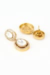 Vivinia By Vidhi Mehra_Gold Plated Piping, Stones Kundan Polki Dangler Earrings _Online_at_Aza_Fashions