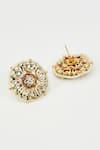 Vivinia By Vidhi Mehra_Gold Plated Polki, Kundan Saadgi Embellished Earrings _Online_at_Aza_Fashions