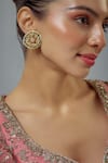 Buy_Vivinia By Vidhi Mehra_Gold Plated Polki, Kundan Saadgi Embellished Earrings _Online_at_Aza_Fashions