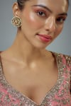 Buy_Vivinia By Vidhi Mehra_Gold Plated Polki, Kundan Saadgi Embellished Earrings _at_Aza_Fashions