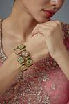 Vivinia By Vidhi Mehra_Gold Plated Polki, Kundan Saadgi Circlet And Bangles Set Of 2 _Online_at_Aza_Fashions