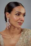 Buy_Vivinia By Vidhi Mehra_Gold Plated Polki, Kundan, Beads, Stones Saadgi Embellished Cluster Earrings 