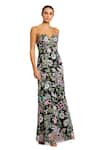 Buy_Mac Duggal_Multi Color Polyester Resham, Sequin Sweetheart Neck Floral Embroidered Gown _at_Aza_Fashions