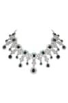 Buy_Auraa Trends_Emerald Green Diamonds Gemstone Necklace Set _Online_at_Aza_Fashions