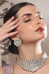 Buy_Auraa Trends_Gold Plated Stones Kundan Polki Choker And Earring Set _Online_at_Aza_Fashions