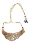 Shop_Auraa Trends_Gold Plated Stones Kundan Polki Choker And Earring Set 