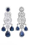 Buy_Auraa Trends_Blue Diamonds, Stones Layered Necklace Set With Sapphire _Online_at_Aza_Fashions