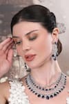 Shop_Auraa Trends_Blue Diamonds, Stones Layered Necklace Set With Sapphire 