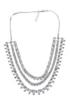 Shop_Auraa Trends_White Diamonds Layered Necklace Set With Stones _Online_at_Aza_Fashions