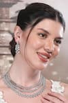 Buy_Auraa Trends_White Diamonds Layered Necklace Set With Stones _Online