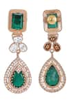 Auraa Trends_Green Crystals Kundan Necklace Set _Online