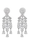 Auraa Trends_Silver Plated Imitation Diamonds Layered Necklace Set With Faux _Online