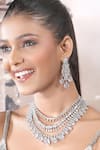 Shop_Auraa Trends_White Diamonds Silver Faux Layered Necklace Set 